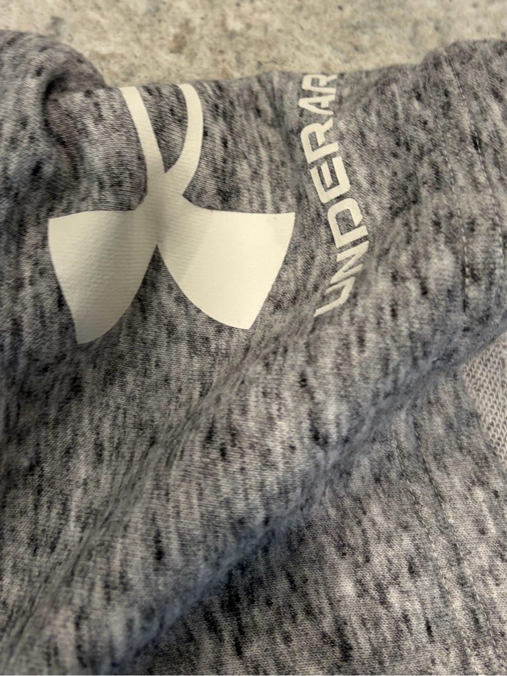 Under Armour Light Heather Gray Shirt Sleeve Hooded Sweatshirt-XXL - Picture 4 of 5